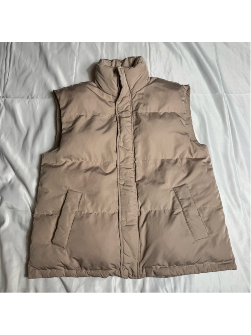 Women's A New Day Beige Puffer Vest XS